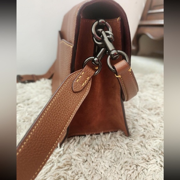 Coach Tabby Shoulder Bag 26 Pebble Leather and Suede 1941 Saddle 79334 - Picture 2 of 4